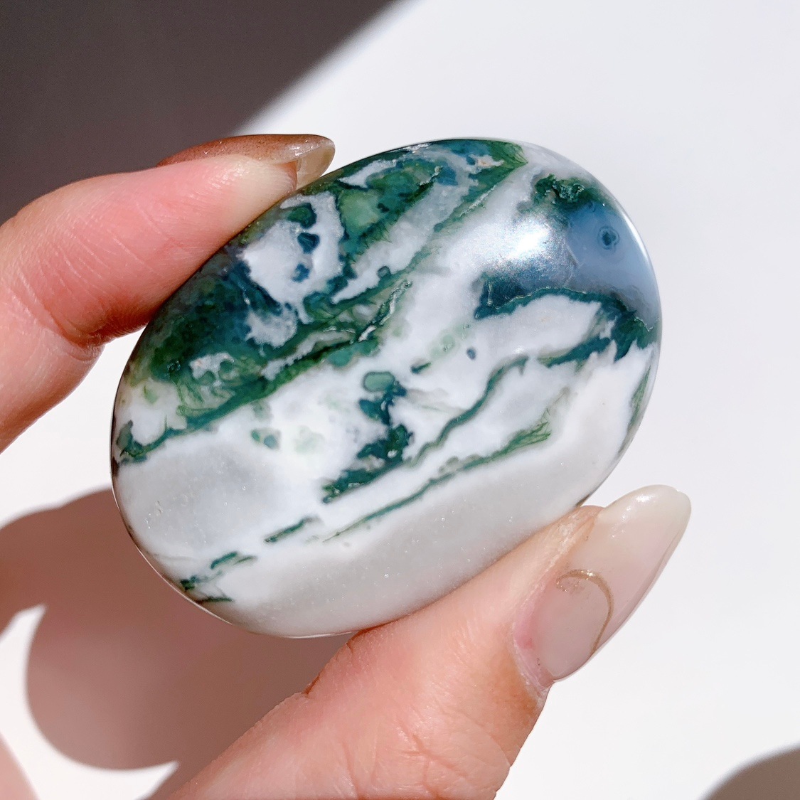 ツリーアゲート　丸玉 5.0㌔ 鑑賞石 観賞石 水石 盆石 天然石 置物 ツリーアゲート にぎり石 | パームストーン（にぎり石） | Crystals by