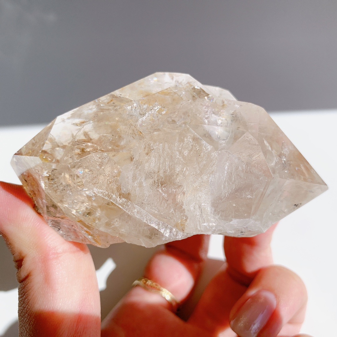 美✨希少✨AAAA NYハーキマーダイヤモンド エレスチャル✨アヴァンダンスの光 ハーキマーダイヤモンド エレスチャル 原石 | 原石 | Crystals by Purely