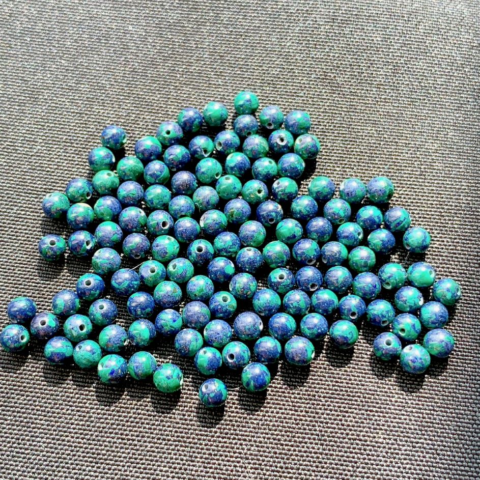 53B]アズライトマラカイト(4mm) | ビーズ | Crystals by Purely