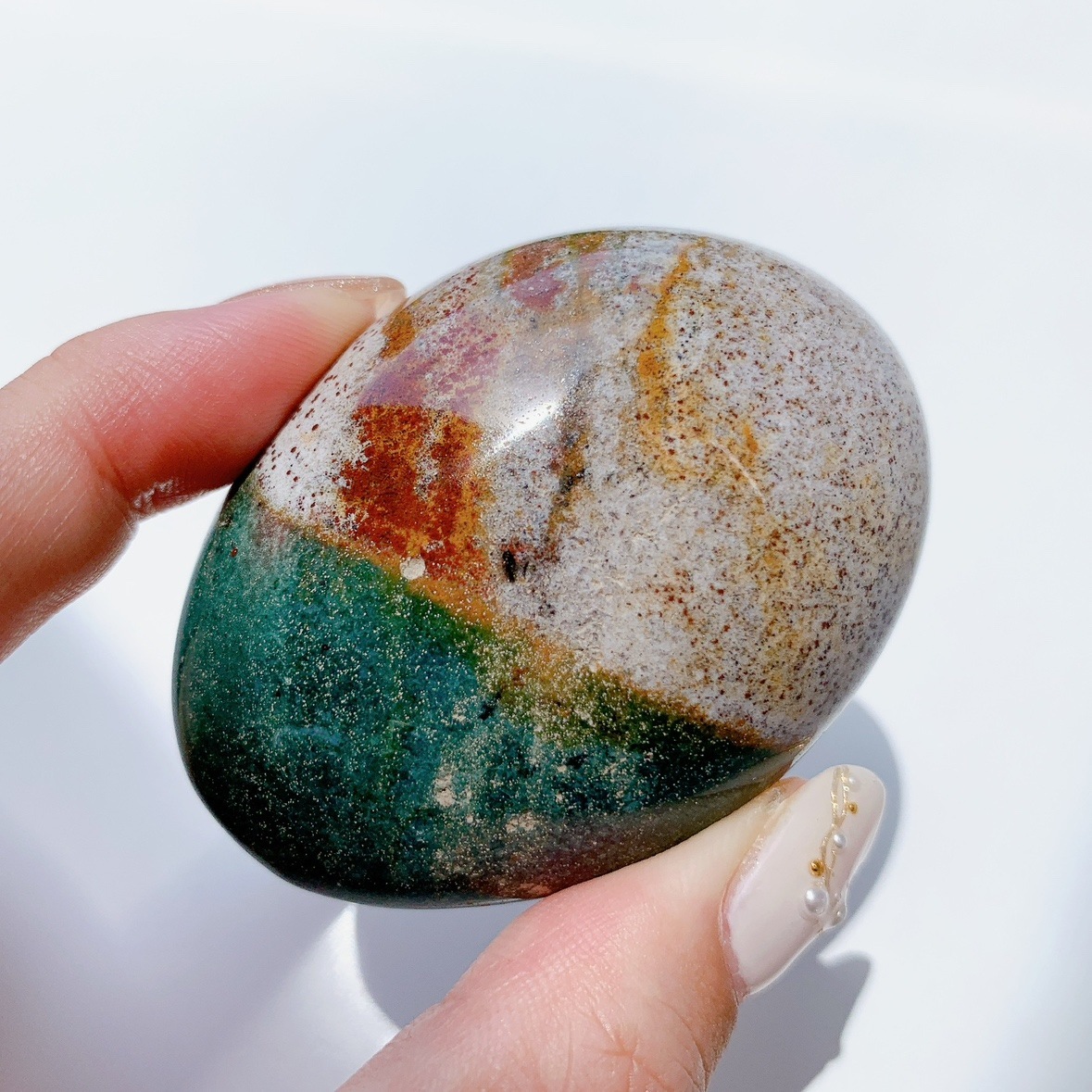 オーシャンジャスパー にぎり石 | パームストーン（にぎり石