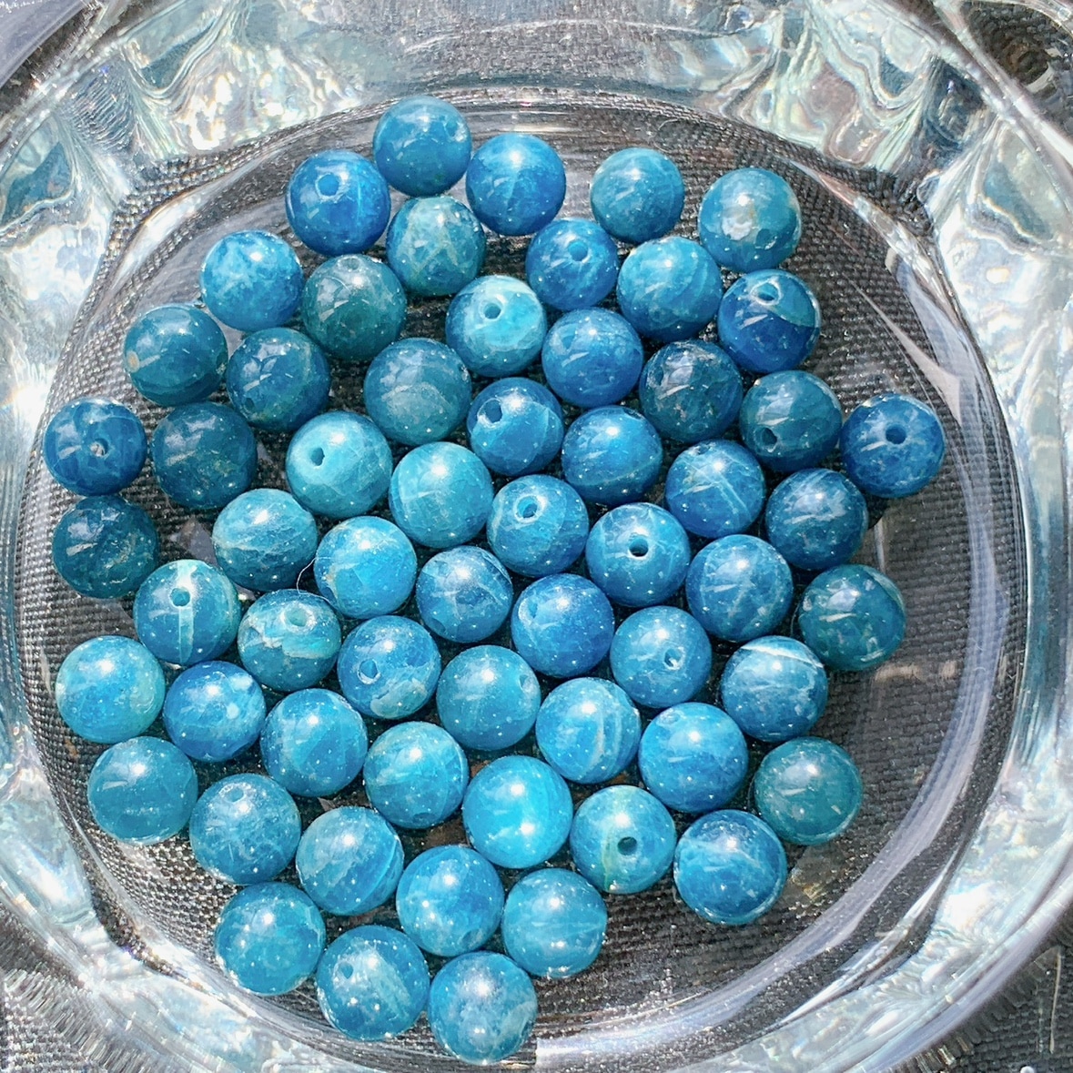 61B]アパタイト キャッツアイ(2A・6mm) | ビーズ | Crystals by Purely