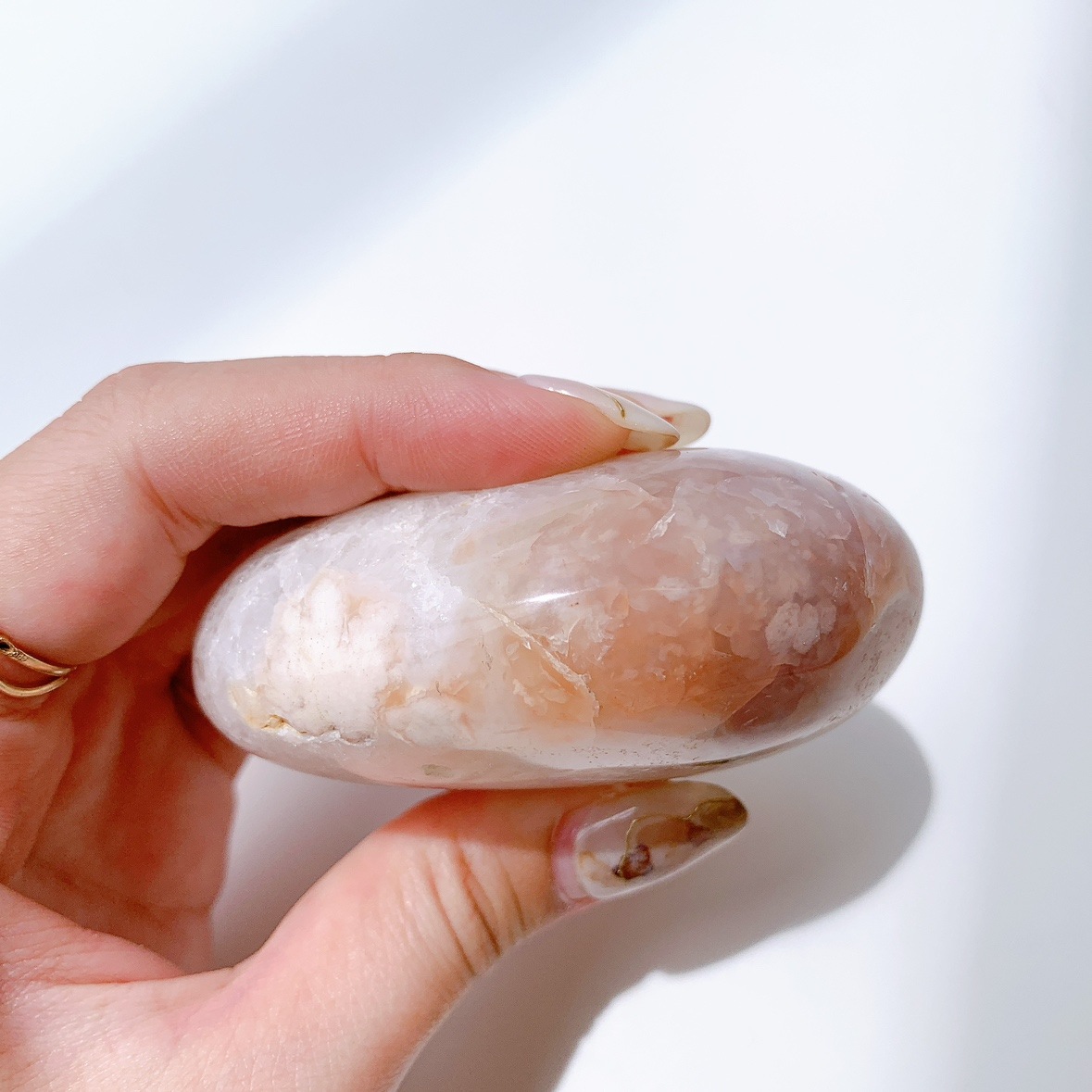 さくらアゲート にぎり石