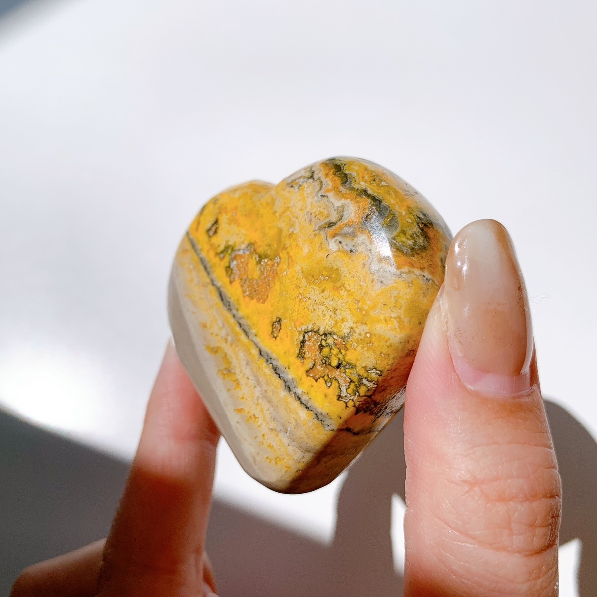 1点物】高品質バンブルビージャスパーのリーフカットのピアス 専用【A