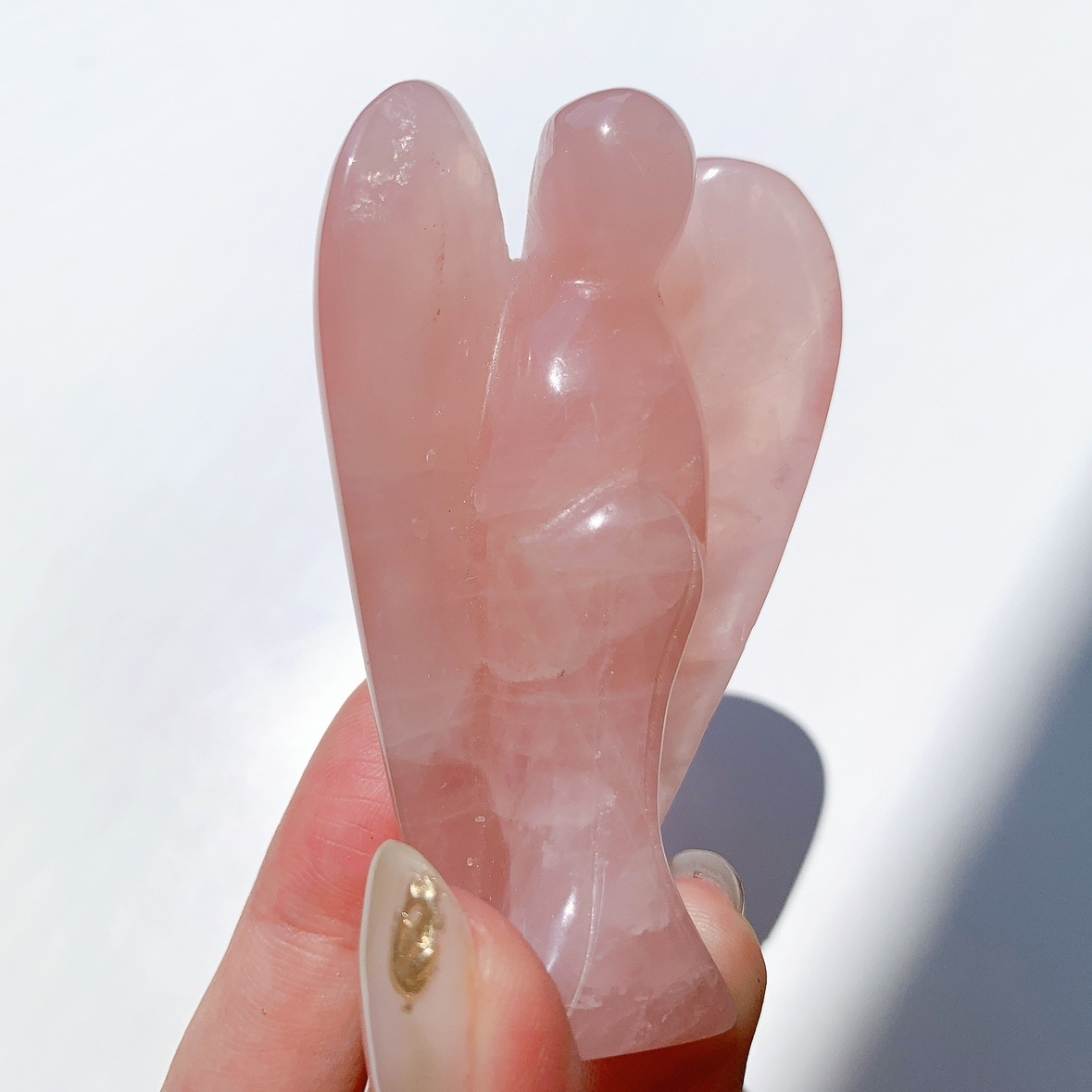 mo　ローズクォーツ天使の羽 mo ローズクォーツ天使の羽 天使の羽 ローズクォーツ(L)を1個から