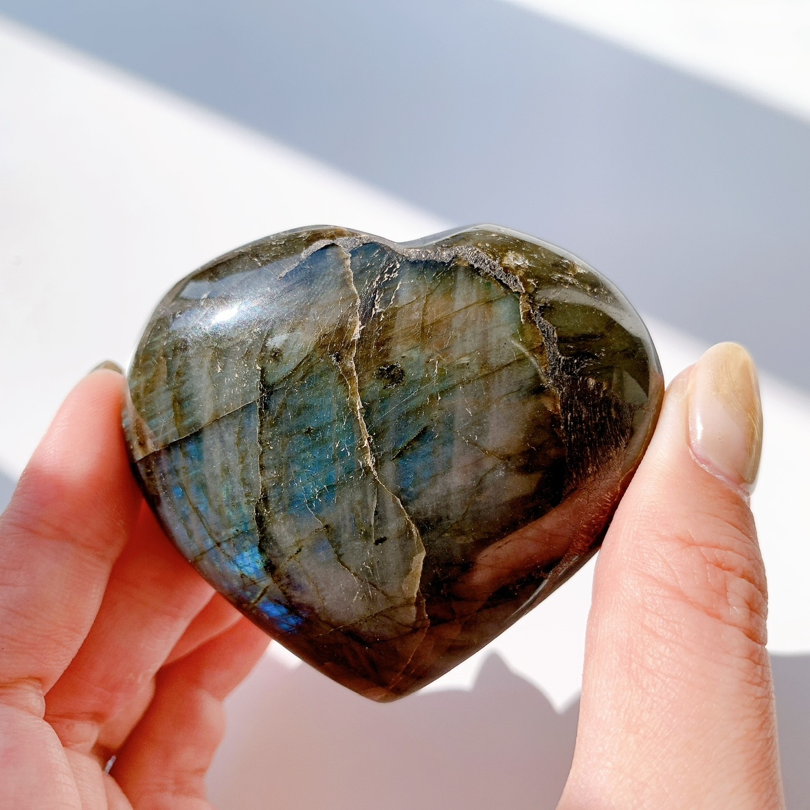 ラブラドライト ハート型