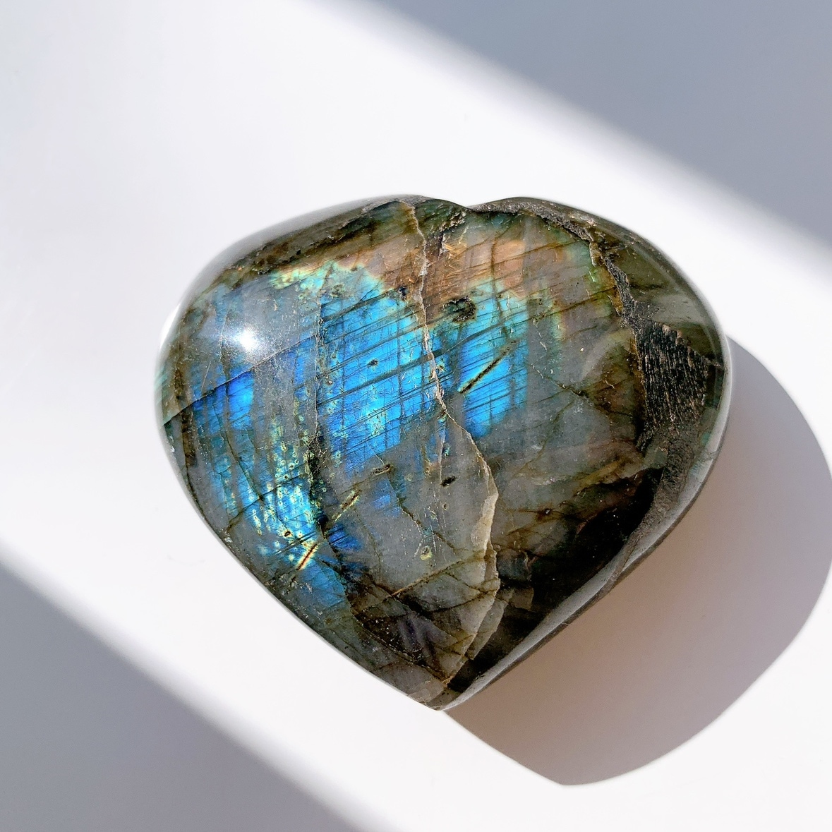 ラブラドライト ハート型