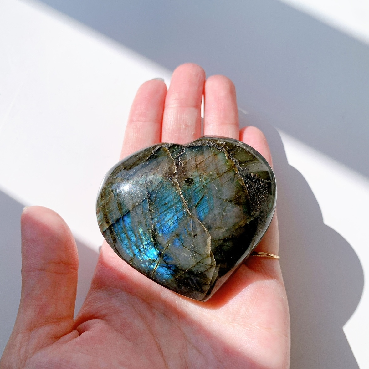 ラブラドライト ハート型