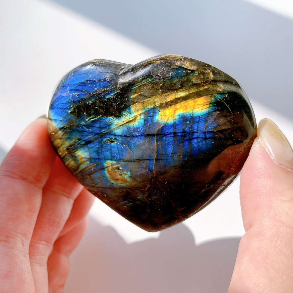 ラブラドライト ハート型