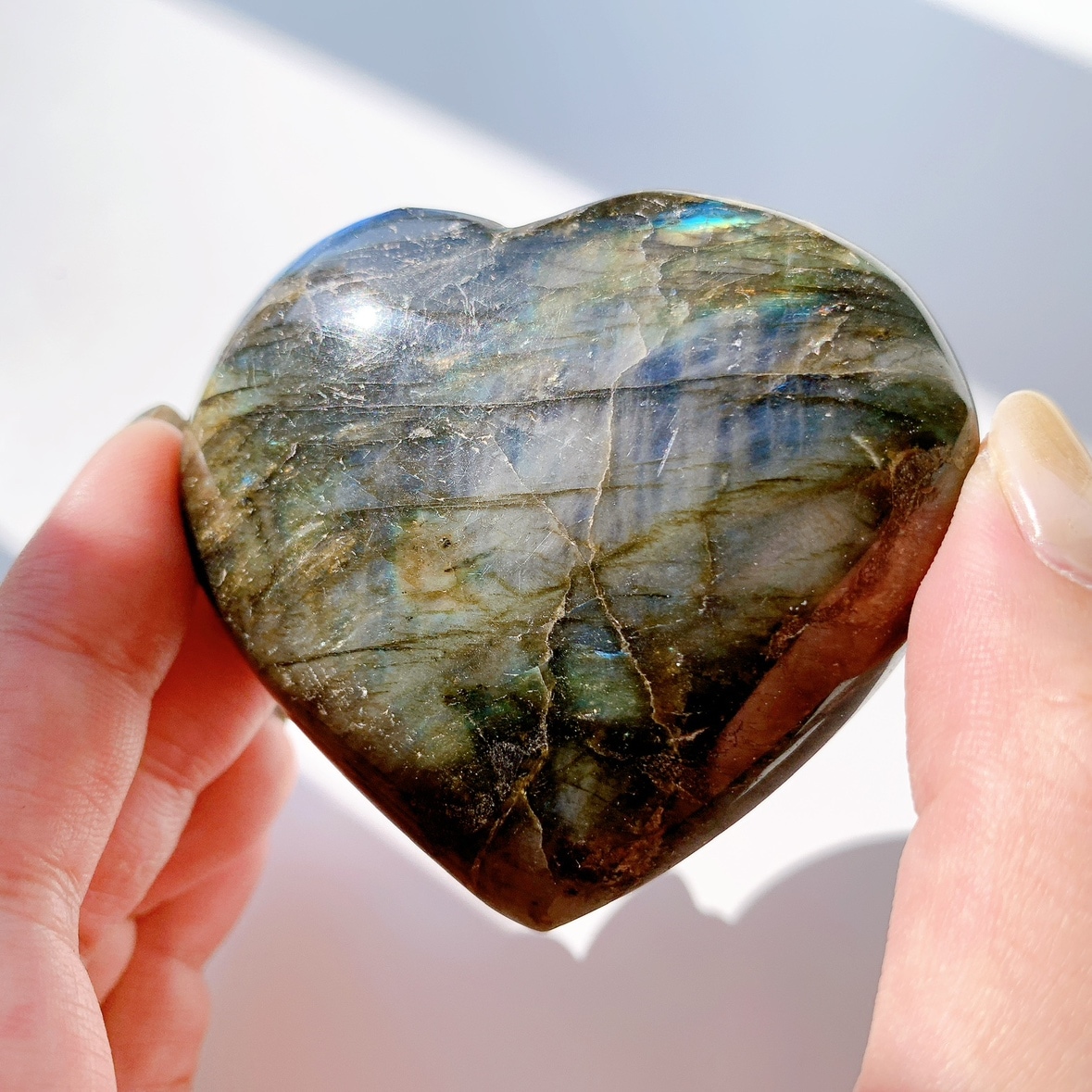 ラブラドライト ハート型
