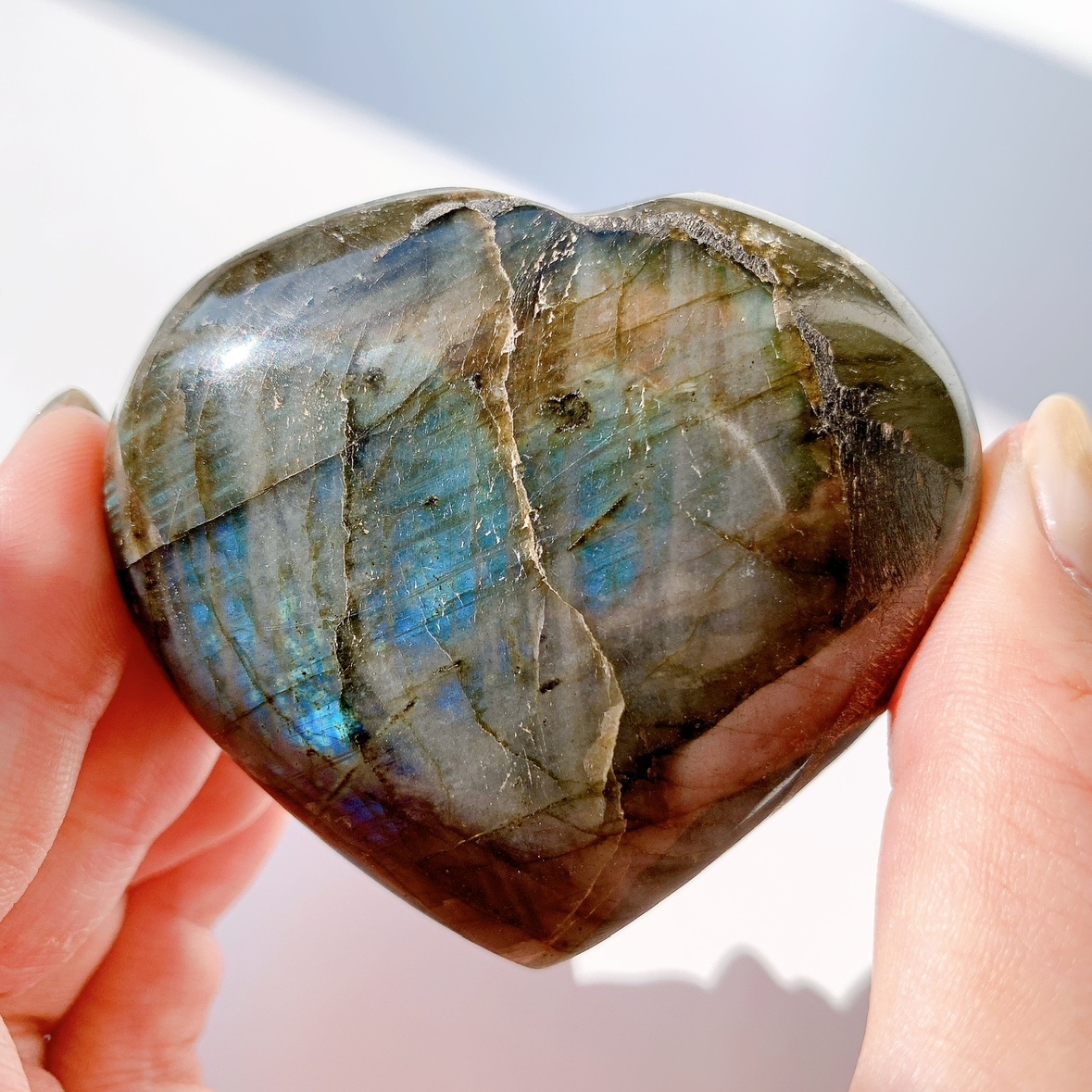 ラブラドライト ハート型