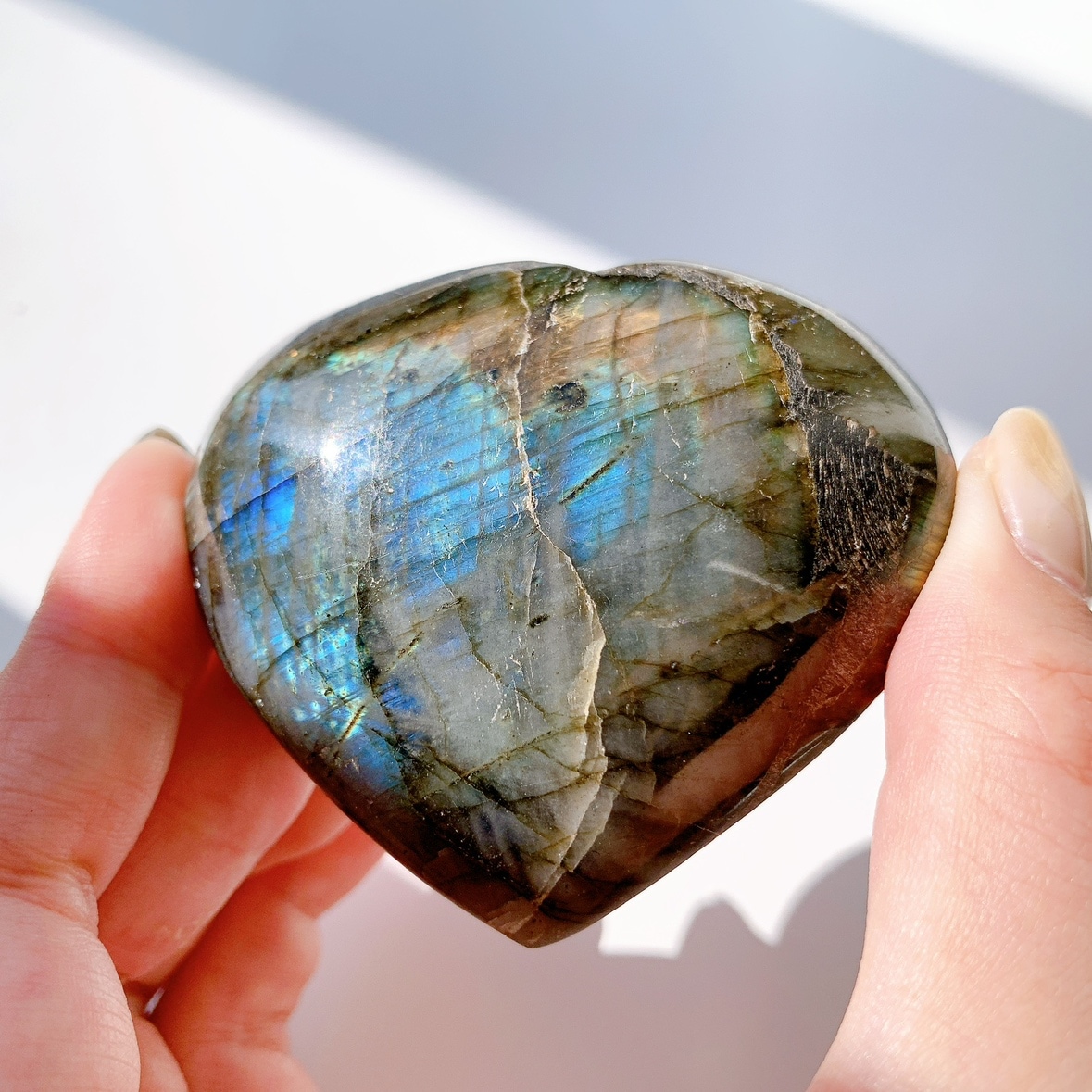 ラブラドライト ハート型