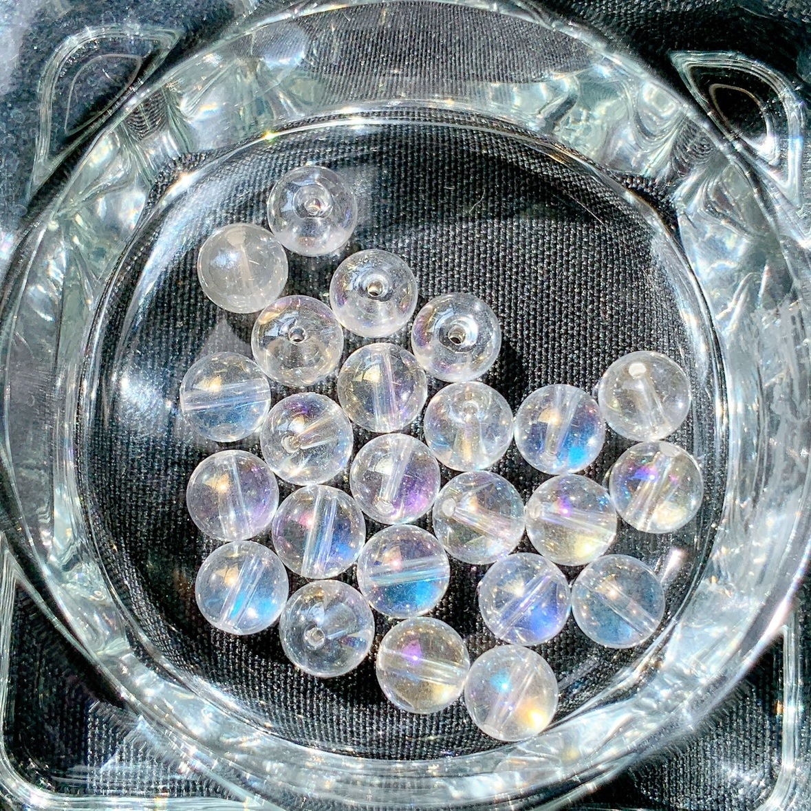 アイスアマゾナイト水晶ミラー　ボタン水晶NO25-2256 アイスアマゾナイト水晶ミラー ボタン水晶NO25-2256