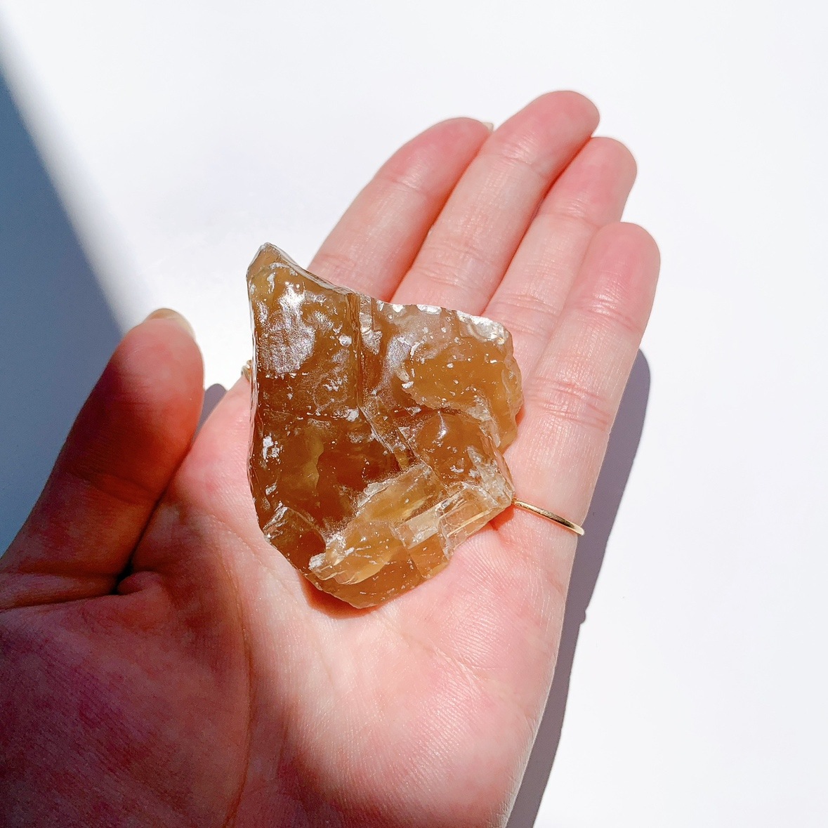 ハニーカルサイト ハニーカラー☆カルサイト 原石 03 天然石 その他インテリア雑貨