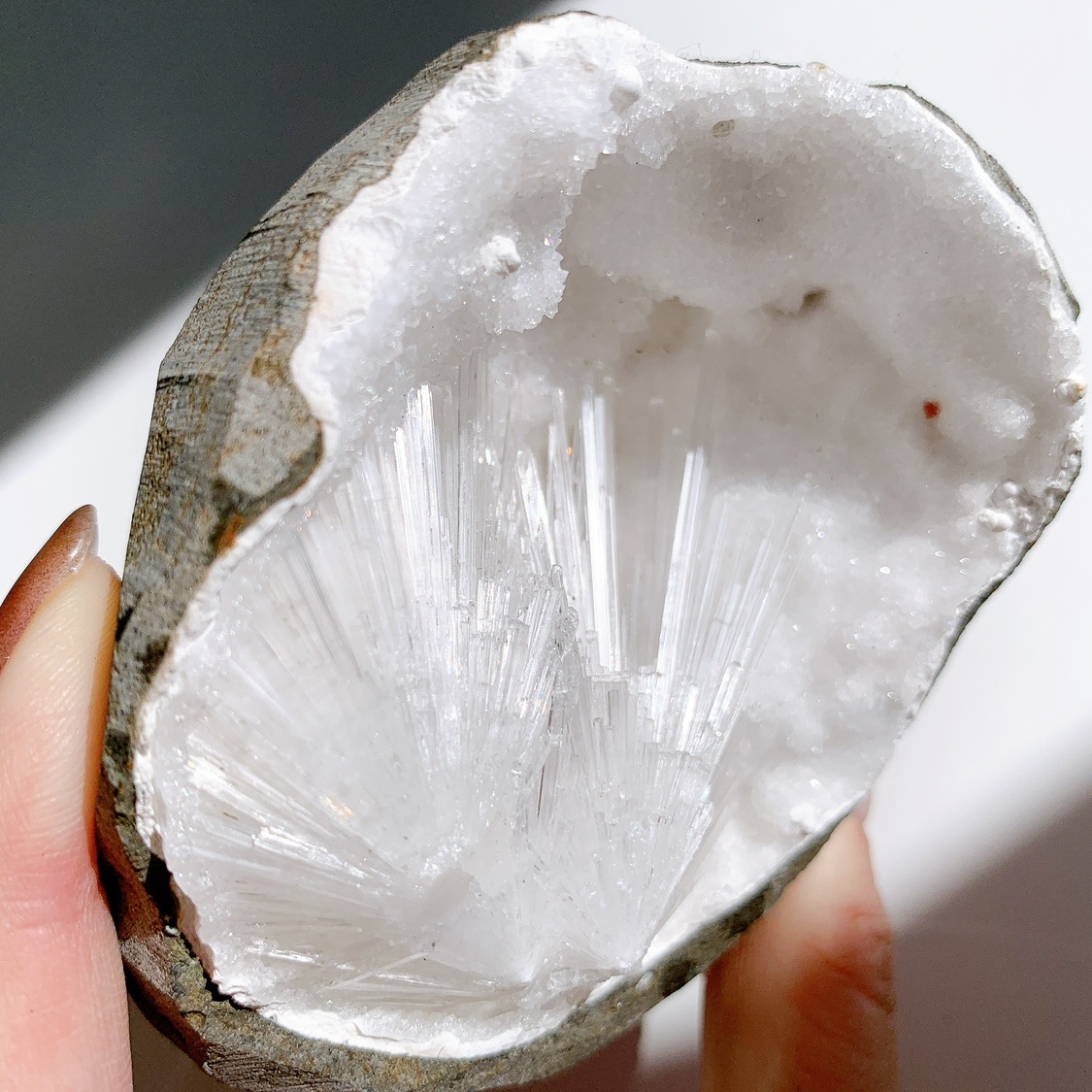 スコレサイト インド産 鉱石 鉱物 ミネラル 標本 原石 母岩付き スコレサイト インド産 鉱石 鉱物 ミネラル 標本 原石 母岩付き スコレ