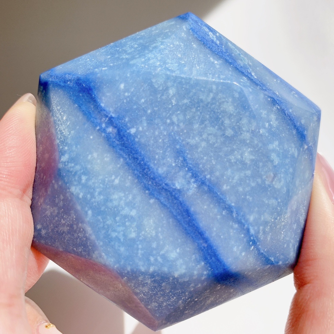 ブルークォーツ六芒星 デュモルチェライト入り | 六芒星 | Crystals by