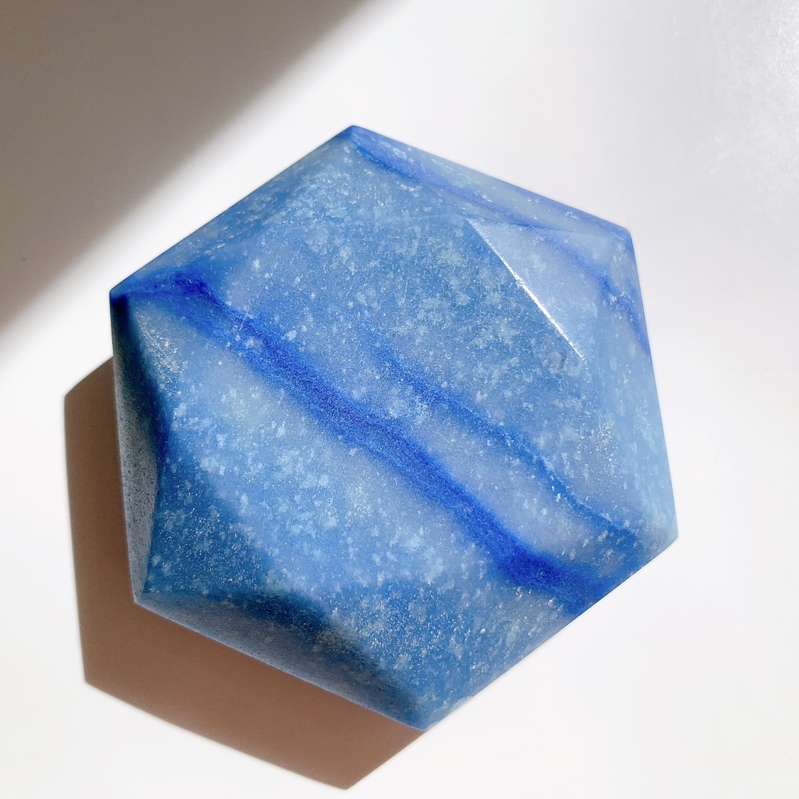 ブルークォーツ六芒星 デュモルチェライト入り | 六芒星 | Crystals by