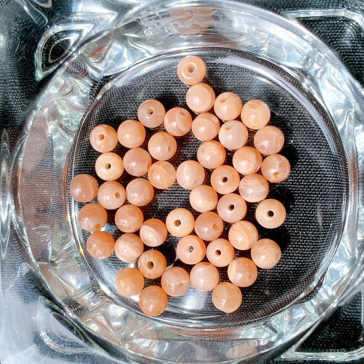 119B]オレンジムーンストーン ライトカラー(6mm) | ビーズ | Crystals