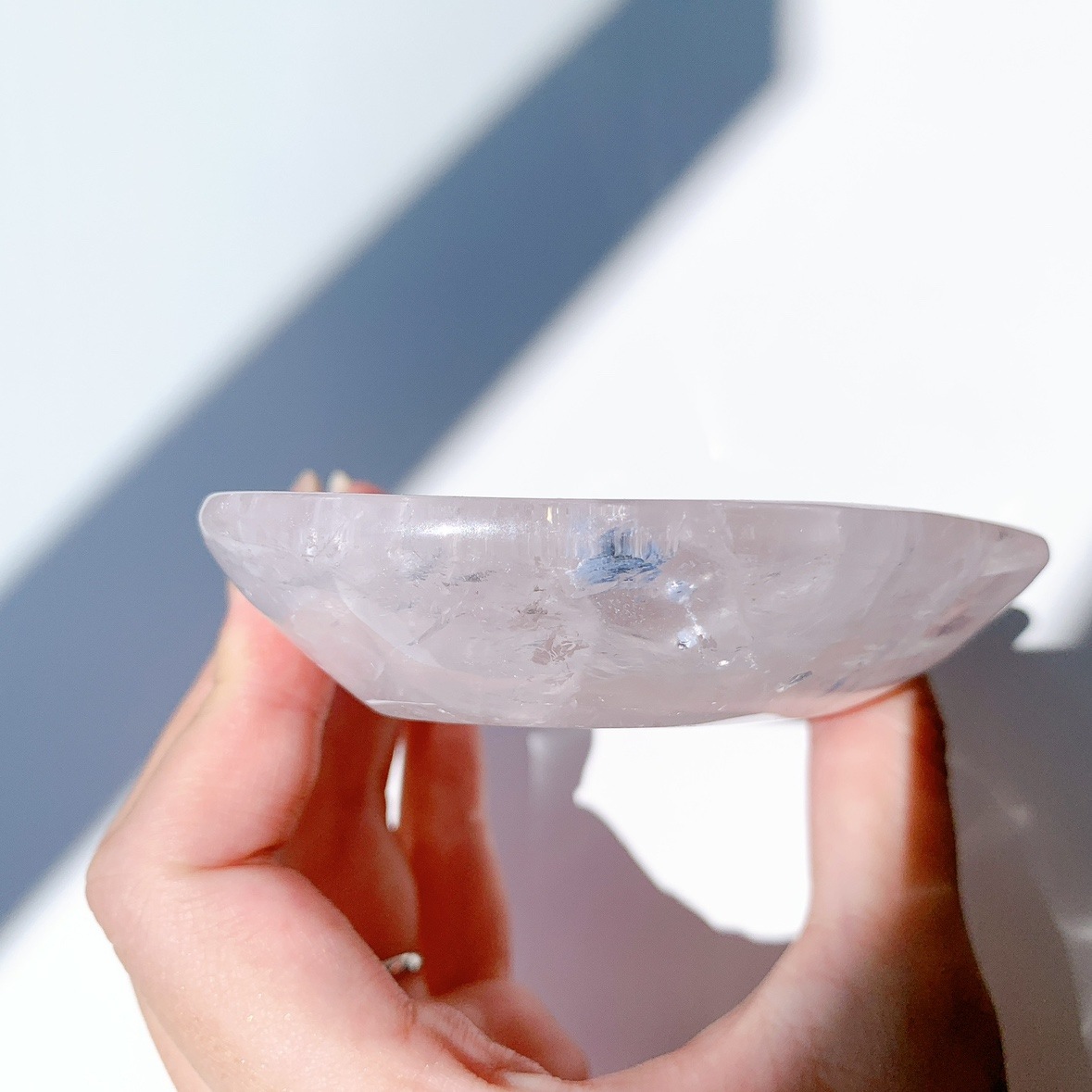 高品質 天然石 マダガスカル産ローズクォーツ ボウル895g ローズクォーツ ボウル | その他 | Crystals by Purely