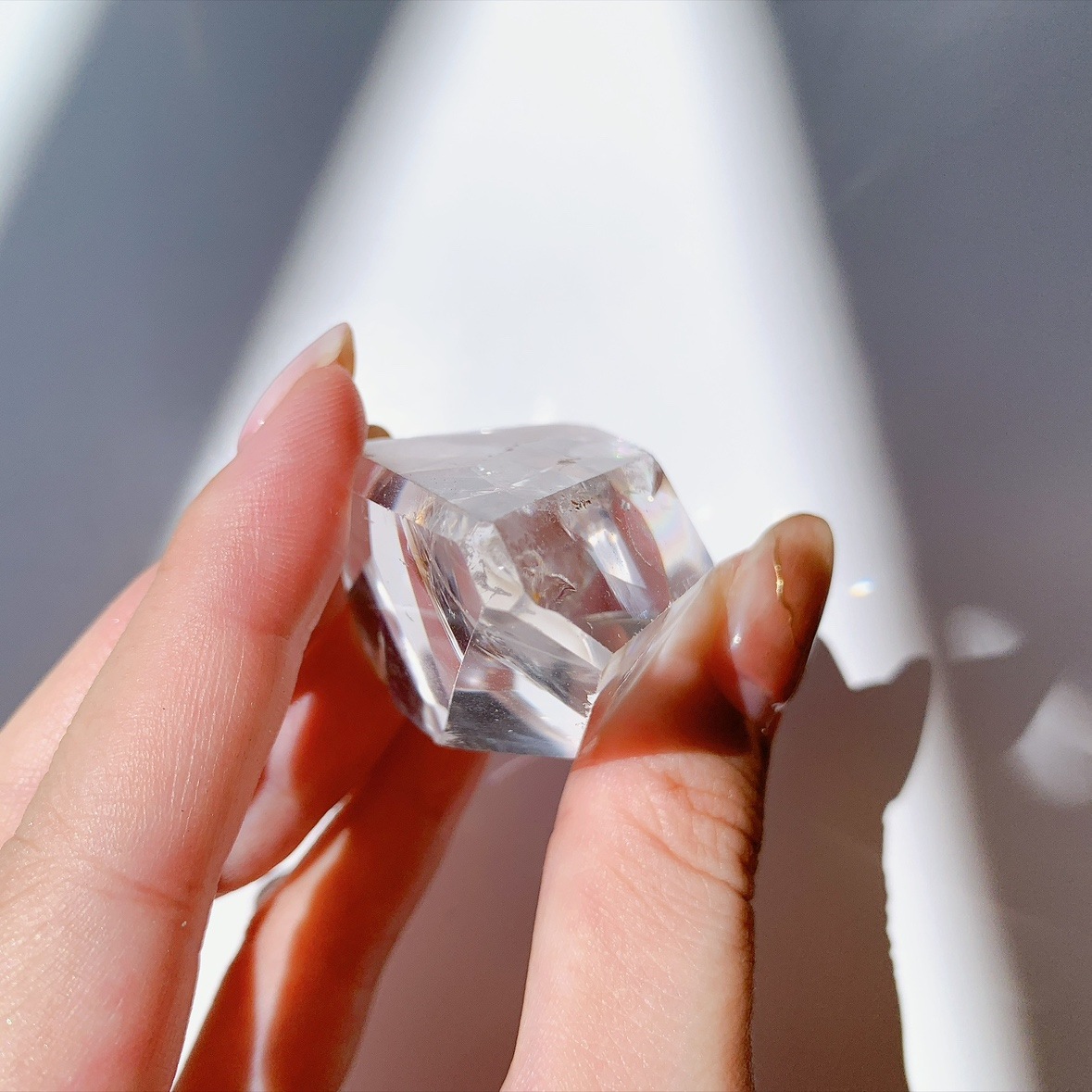 レインボー水晶 ラフカットポリッシュ