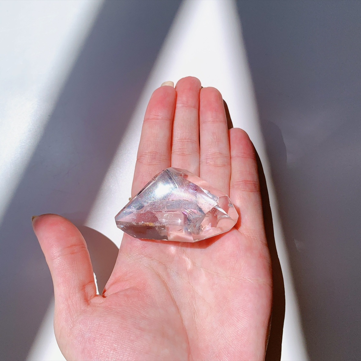 レインボー水晶 ラフカットポリッシュ
