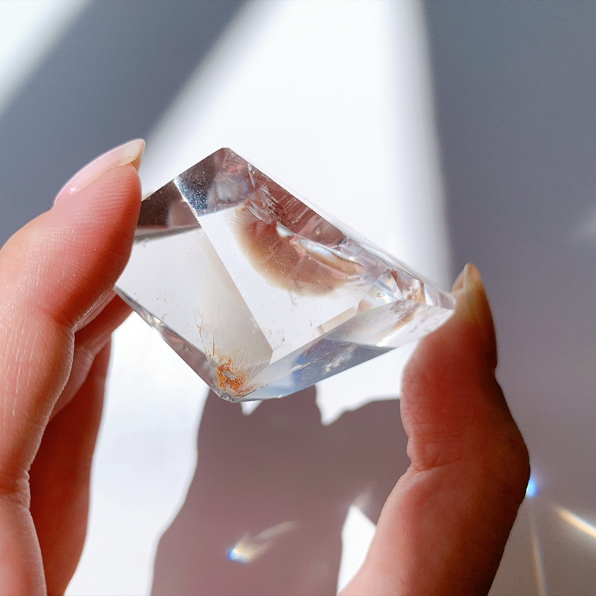 レインボー水晶 ラフカットポリッシュ