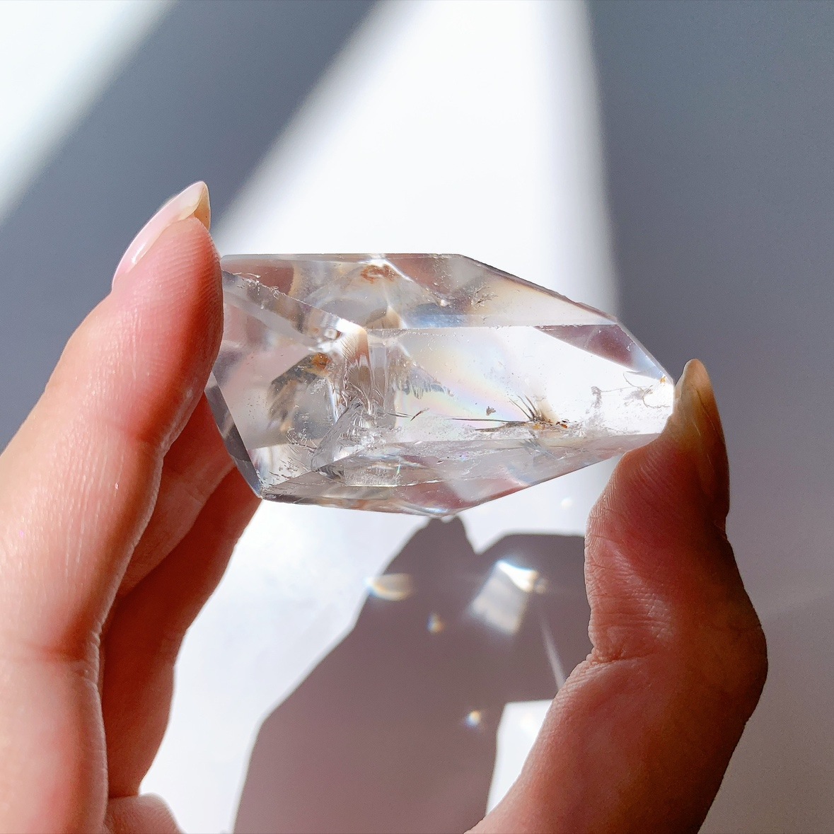 レインボー水晶 ラフカットポリッシュ