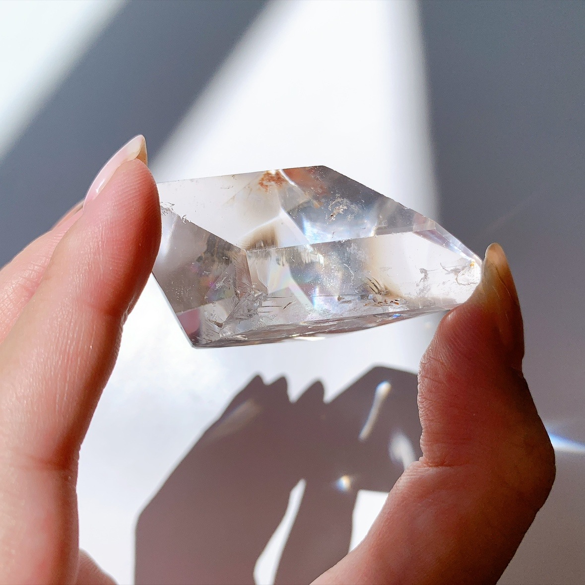 レインボー水晶 ラフカットポリッシュ