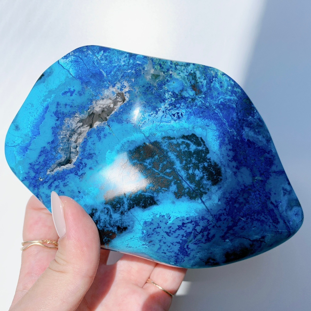 クリソコラ 半面研磨 | 原石 | Crystals by Purely