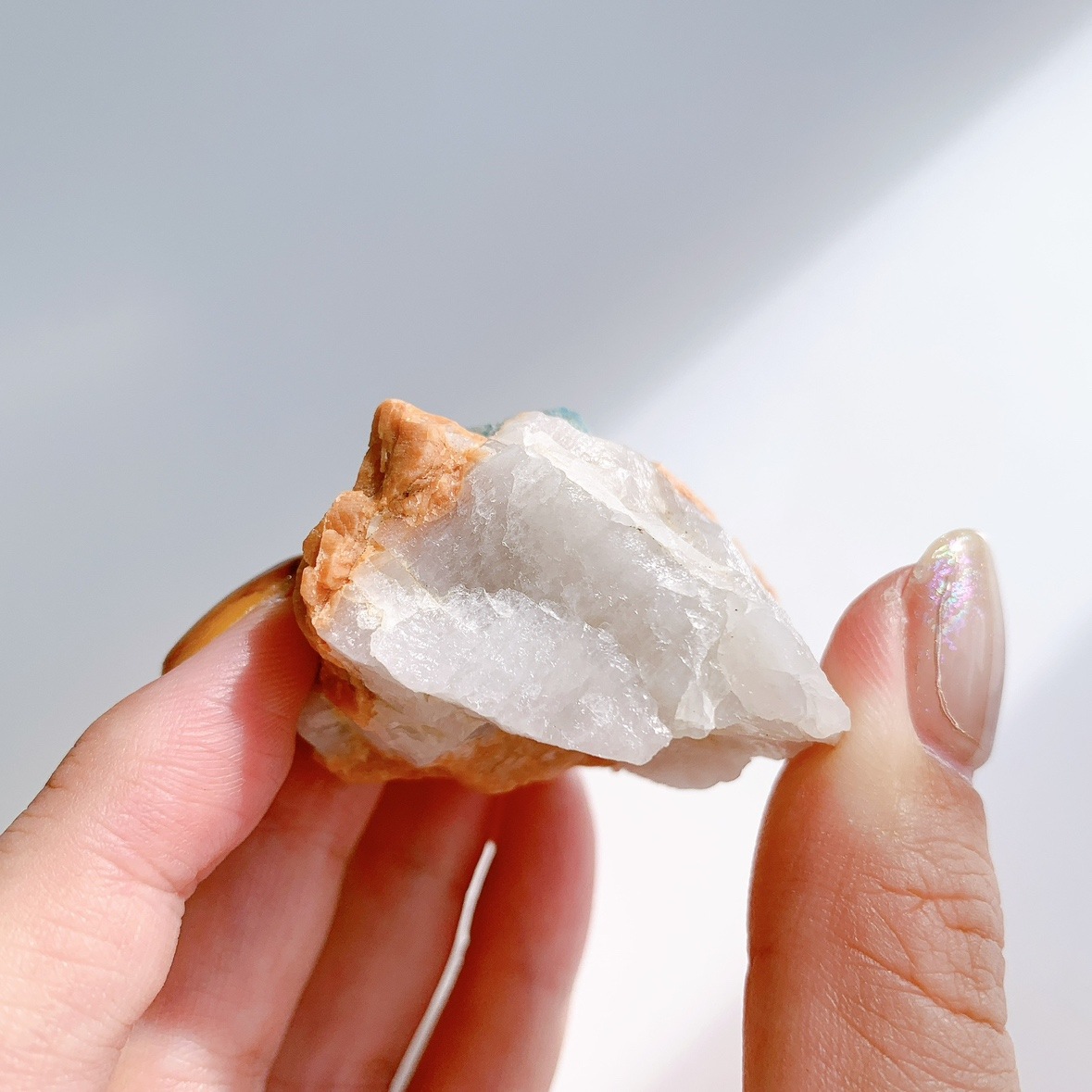 雲母付きアクアマリン原石　ベリル アクアマリン☆原石☆雲母＆母岩付き！！☆17.2g☆23mm その他