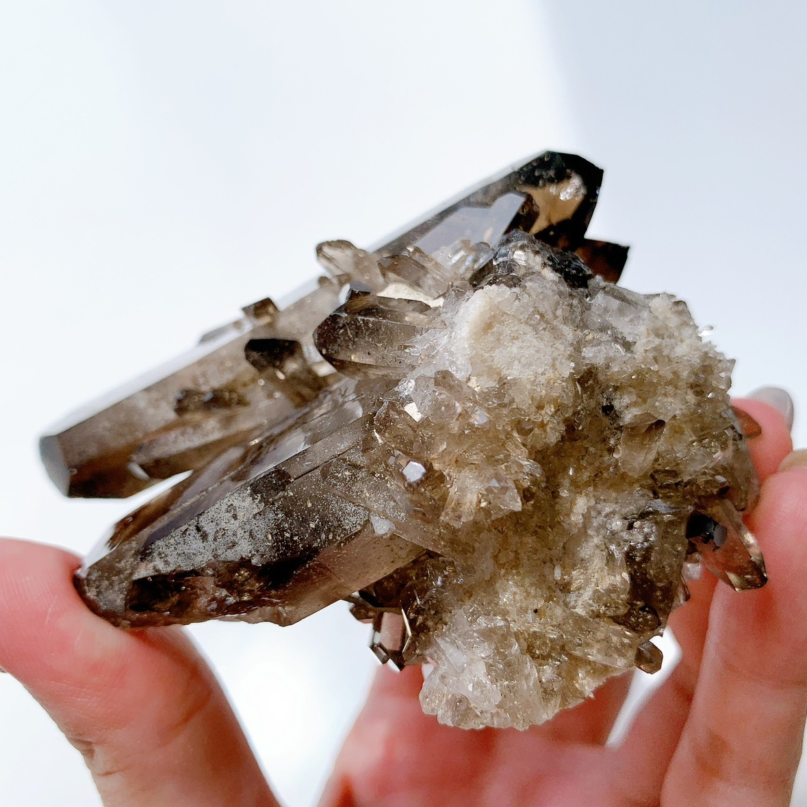 AAA級天然スモーキークォーツクラスターYTB0411/YS/188 【公式通販】