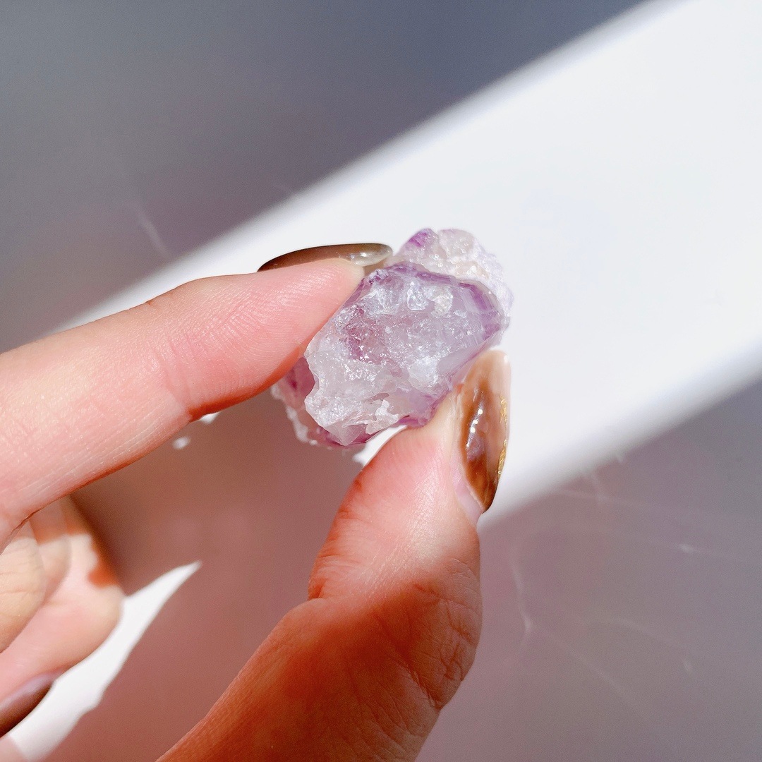 レア高品質パープルピンクシュガーアメジスト原石裏まで美しいキラキラ