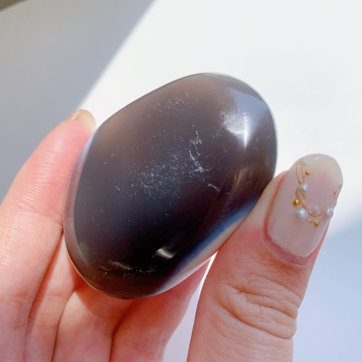 オルカアゲート にぎり石