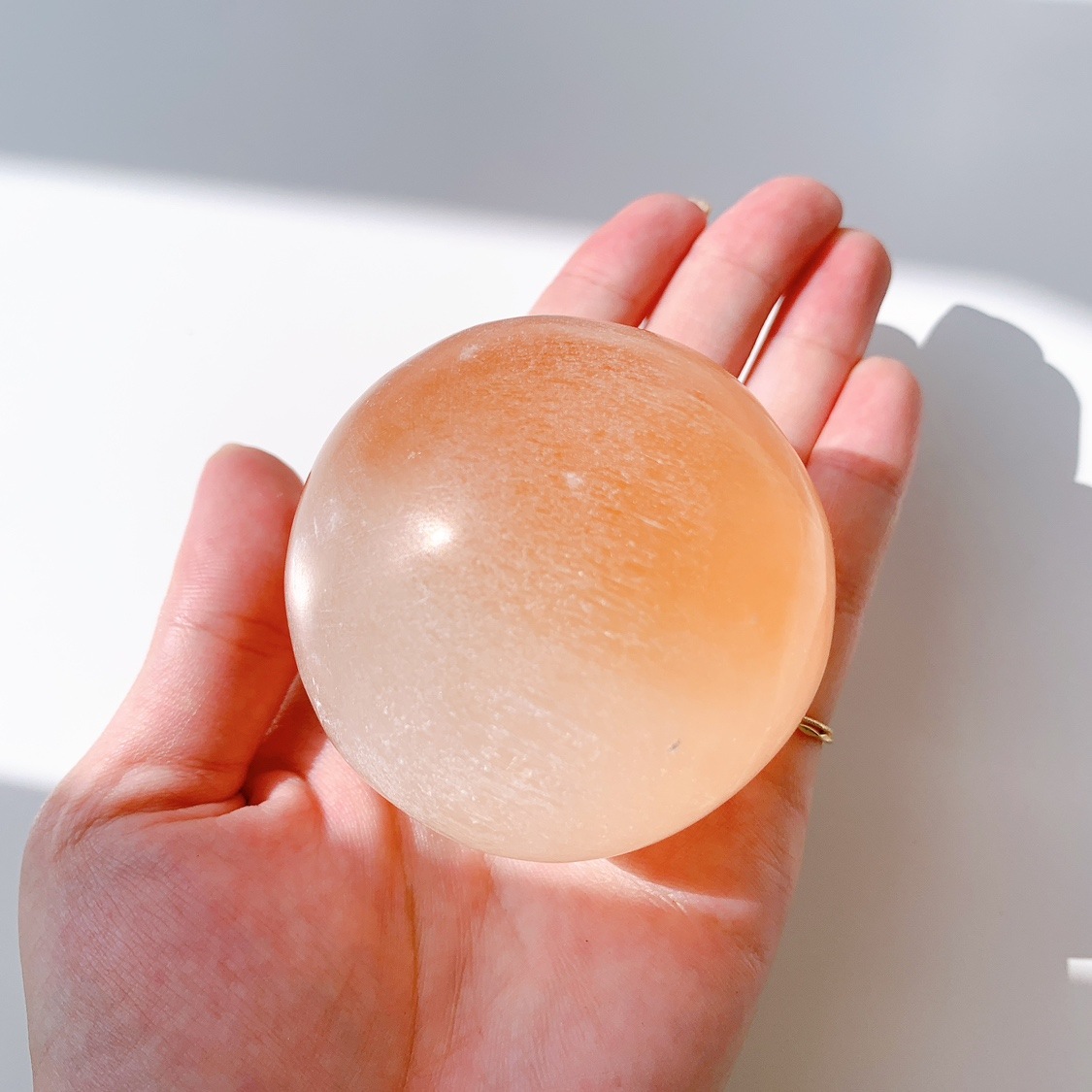 オレンジセレナイト 丸玉