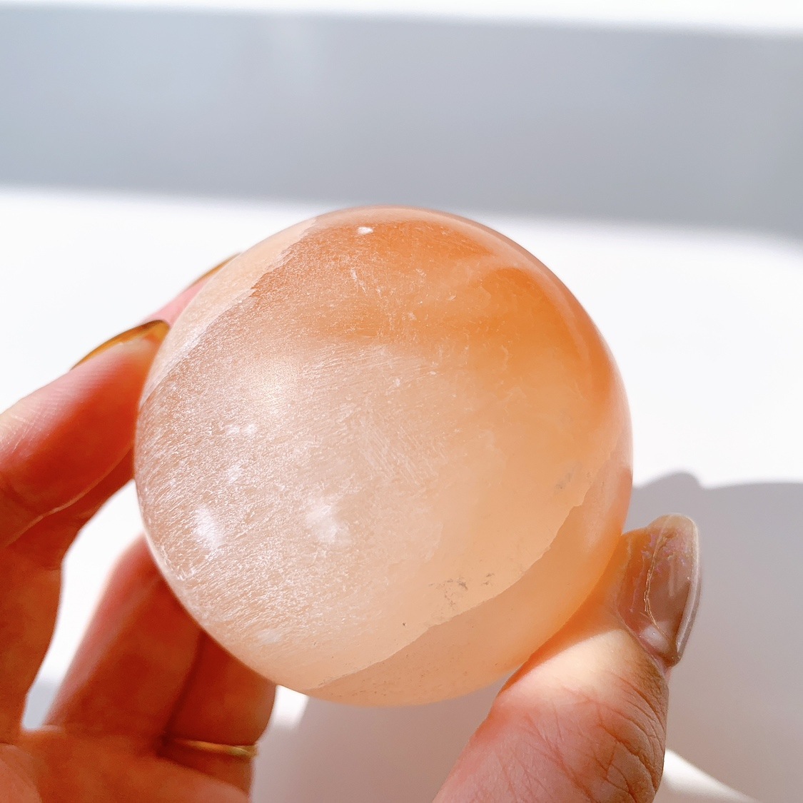 オレンジセレナイト 丸玉