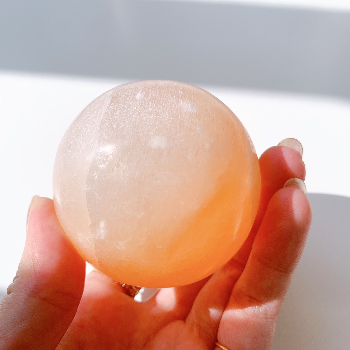 オレンジセレナイト 丸玉