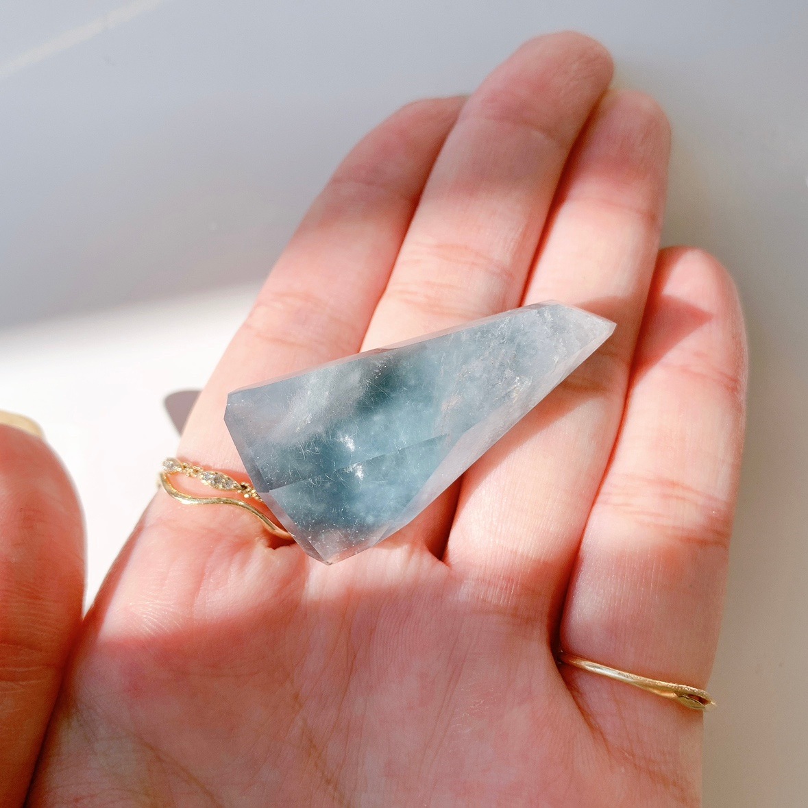 ブルーターラクォーツ ラフカットポリッシュ