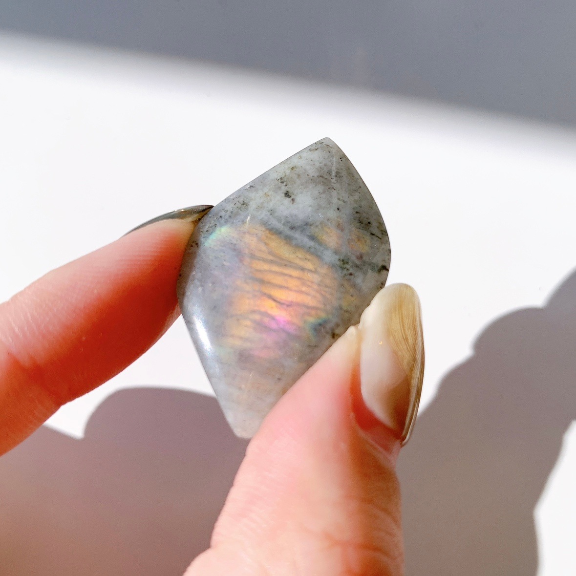 ピンクラブラドライト ポリッシュ