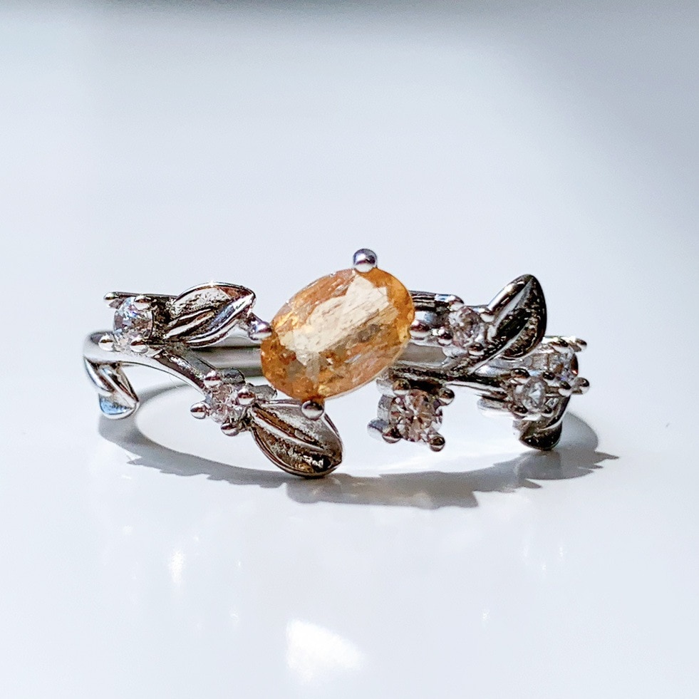 シルバーリング フリーサイズ インペリアルトパーズ