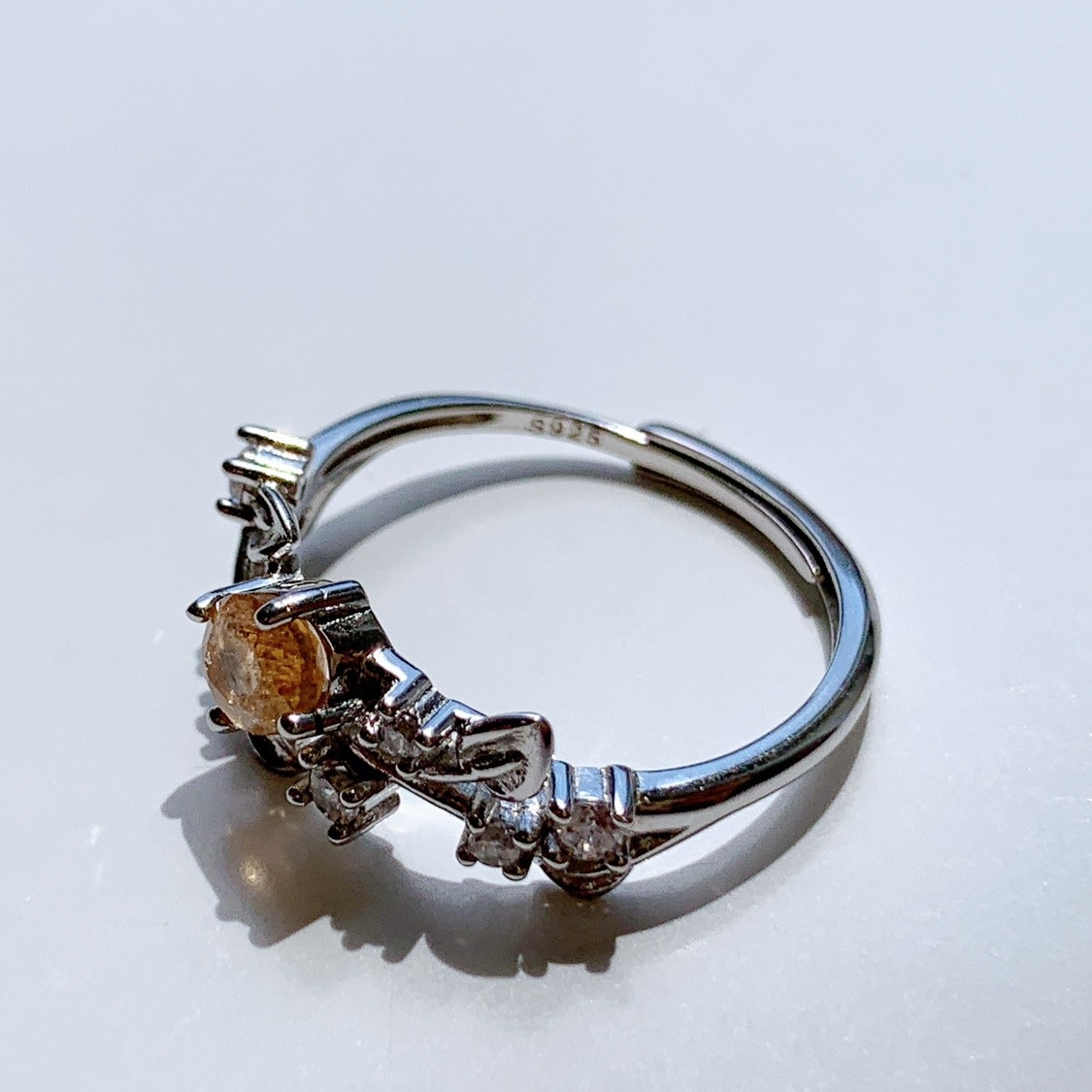 シルバーリング フリーサイズ インペリアルトパーズ