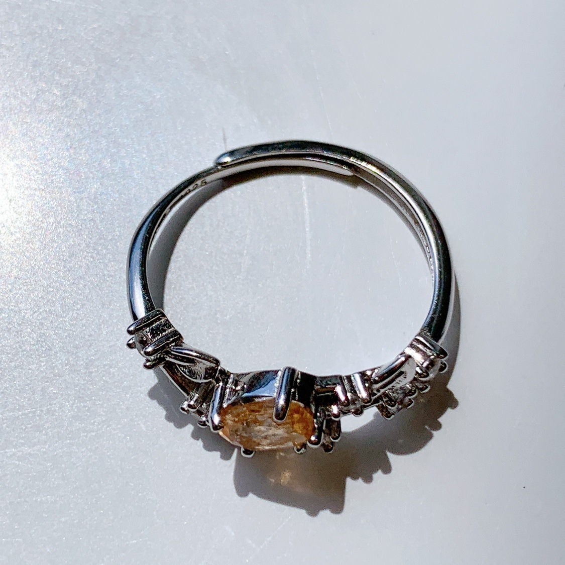 シルバーリング フリーサイズ インペリアルトパーズ