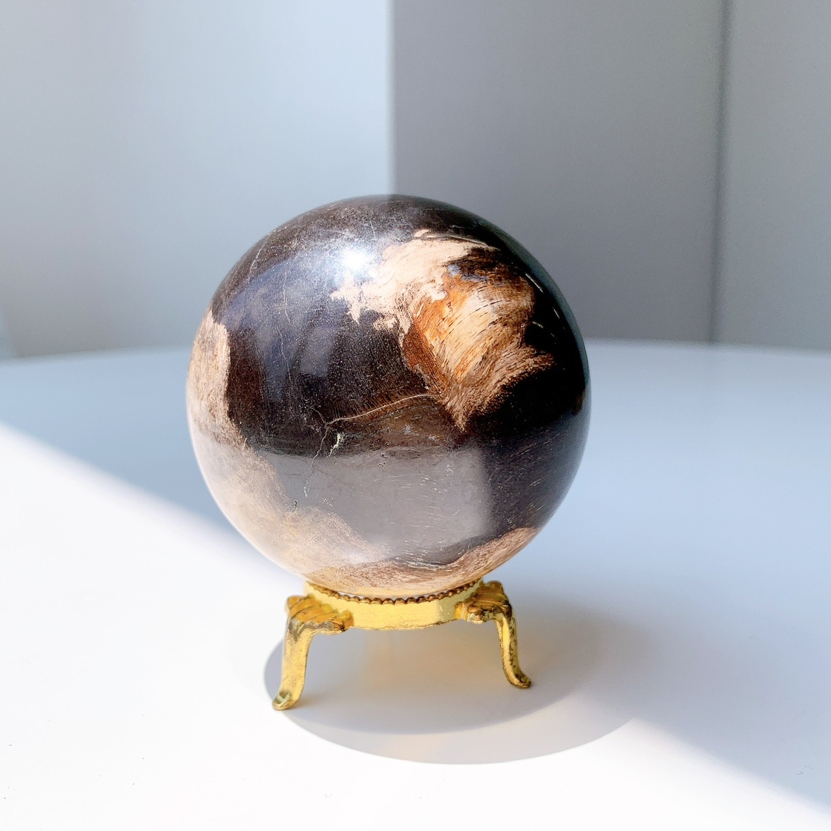 ペトリファイドウッド 丸玉 | スフィア（丸玉） | Crystals by Purely