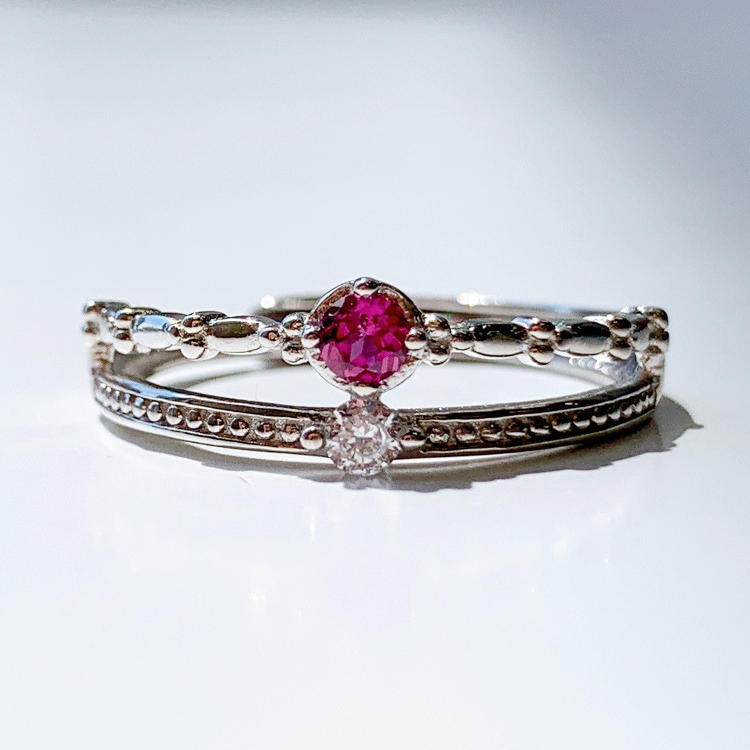 12ct アメジスト・ロードライトガーネットリング・指輪シルバー925K18金 12ct アメジスト・ロードライトガーネットリング・指輪シルバー