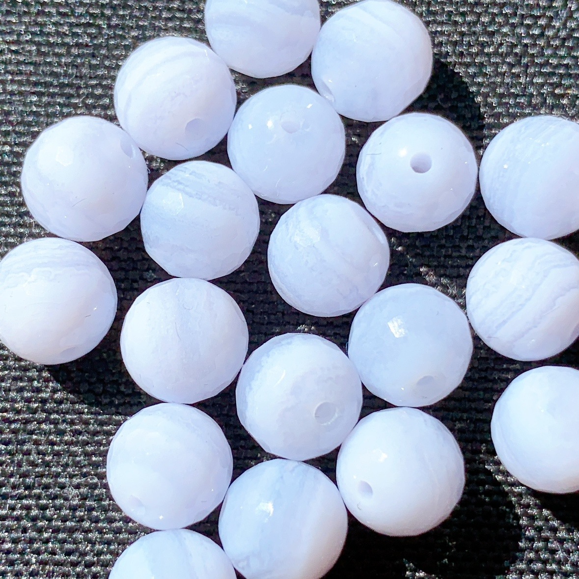 [492B]ブルーレースアゲート カット (8mm)