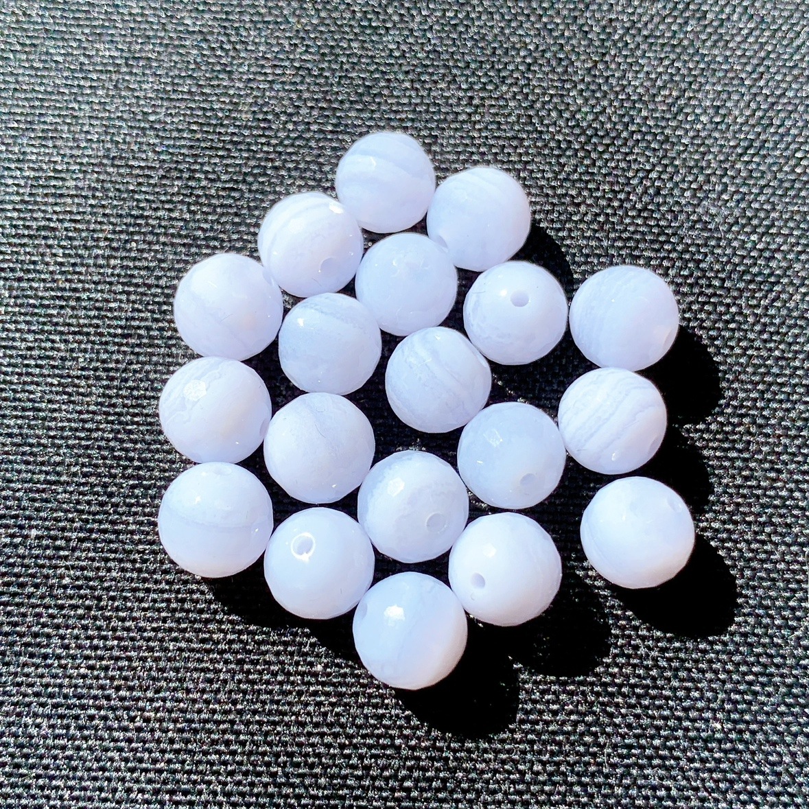 [492B]ブルーレースアゲート カット (8mm)