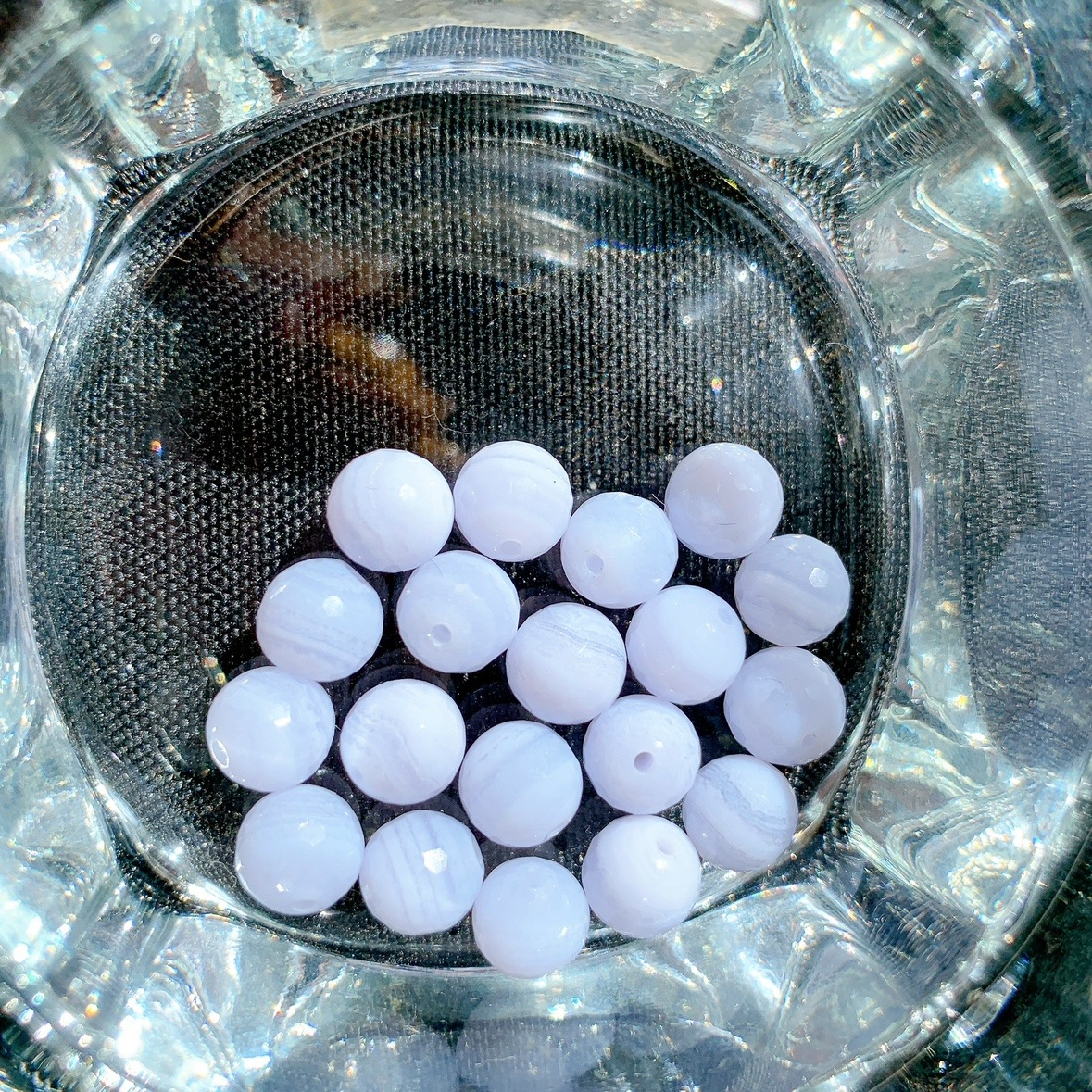 [492B]ブルーレースアゲート カット (8mm)