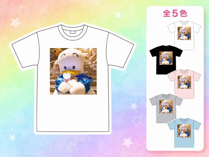 推しキャラ工房】あひるのペックル ワクワク 【Tシャツ】| Sanrio