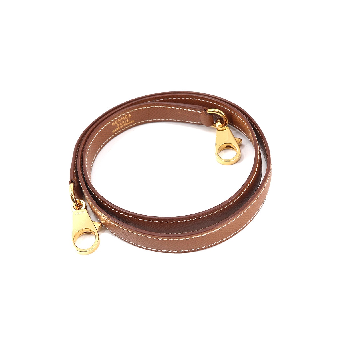 HERMES ケリー ボリード ショルダー ストラップ クシュベル ゴールド ブラウン エルメス 90077645