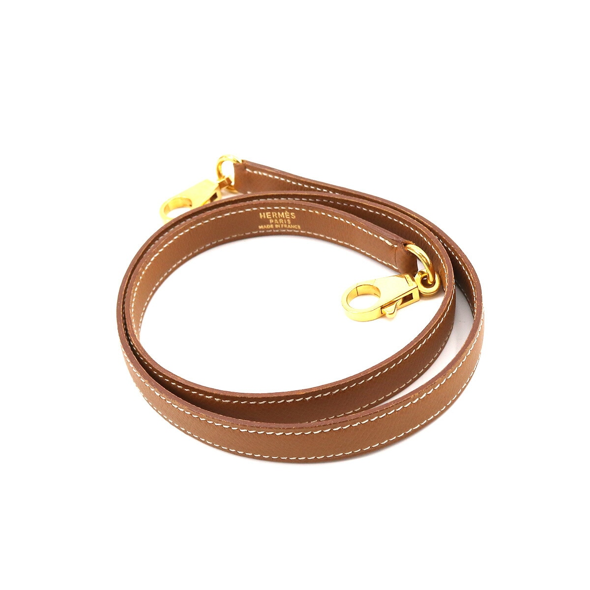 HERMES ケリー ボリード ショルダー ストラップ クシュベル エプソン ゴールド ブラウン 小物 エルメス 90187246
