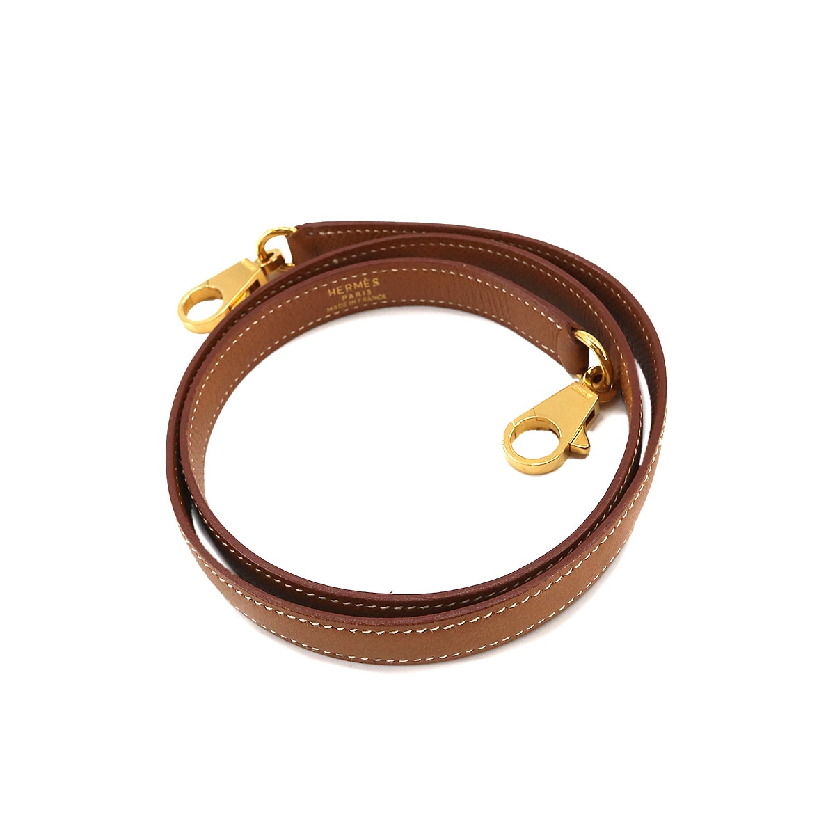 HERMES ケリー ボリード ショルダー ストラップ クシュベル エプソン ゴールド ブラウン 小物 エルメス 90195480