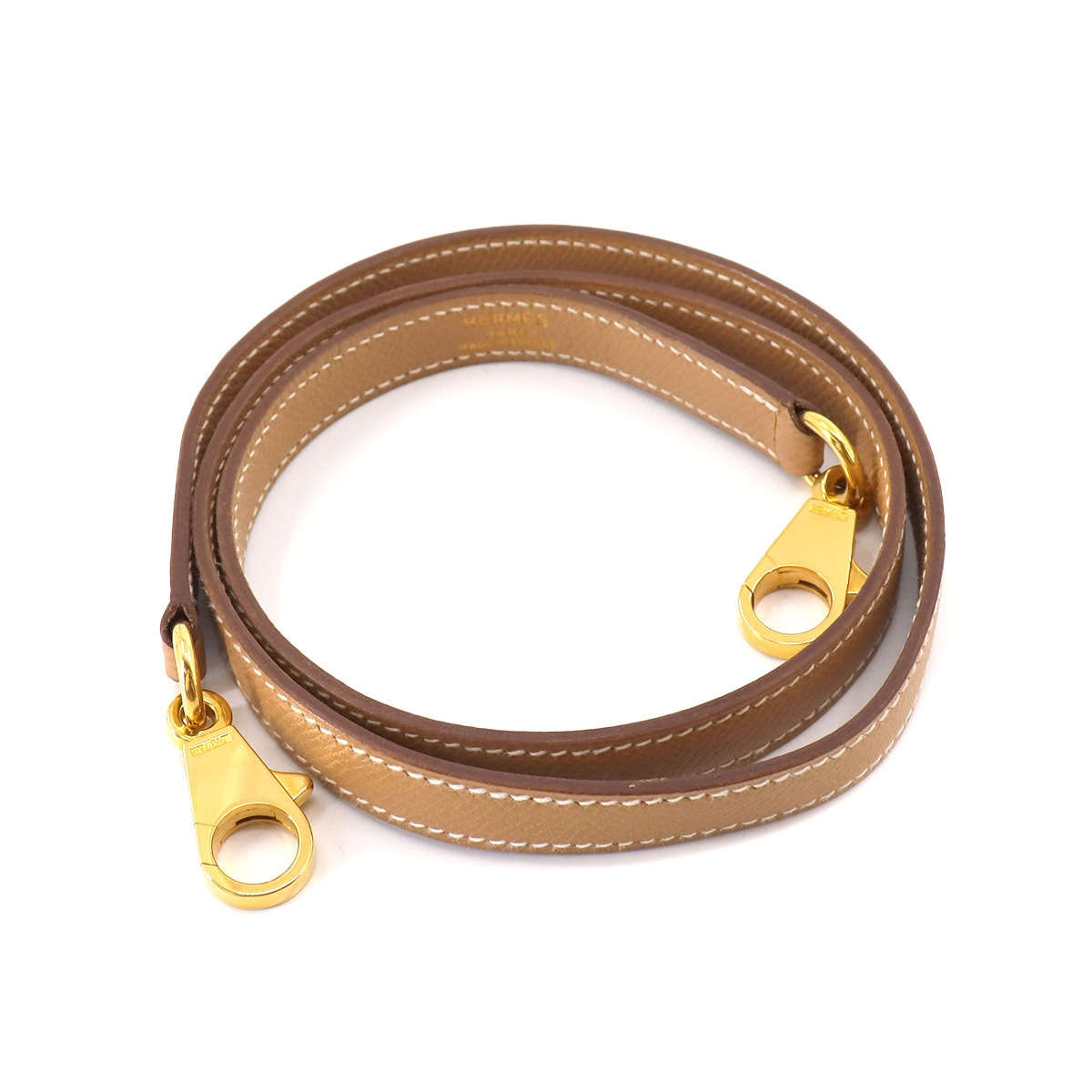 HERMES ケリー ボリード ショルダー ストラップ クシュベル エプソン ナチュラル ブラウン 小物 Shoulder Strap エルメス 90215314